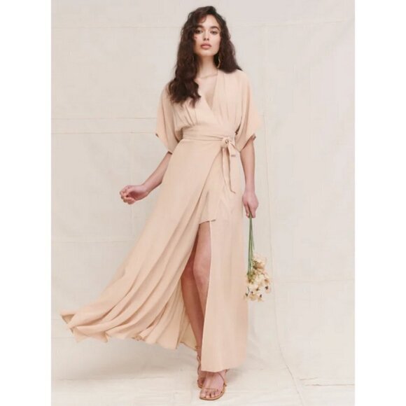 💕REFORMATION💕 Winslow Dress ~ Champagne XS NWOT - Picture 11 of 16